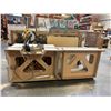 Image 1 : DEWALT DW703 10" ELECTRIC COMPOUND MITER SAW ON MOBILE COLLAPSIBLE TABLE
