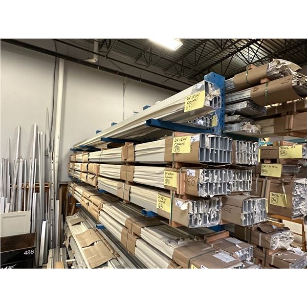 LIFT OF APPROXIMATELY 28 PCS OF ALUMINUM 24' X 2" X 4" CHANNEL