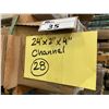 Image 2 : LIFT OF APPROXIMATELY 28 PCS OF ALUMINUM 24' X 2" X 4" CHANNEL