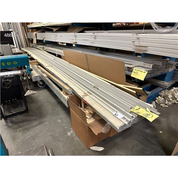 LOT OF APPROXIMATELY 186 PCS OF ALUMINUM 20' LD TRIM