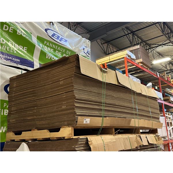 LIFT OF APPROXIMATELY 110 PCS OF 4' X 8' PACKING CARDBOARD