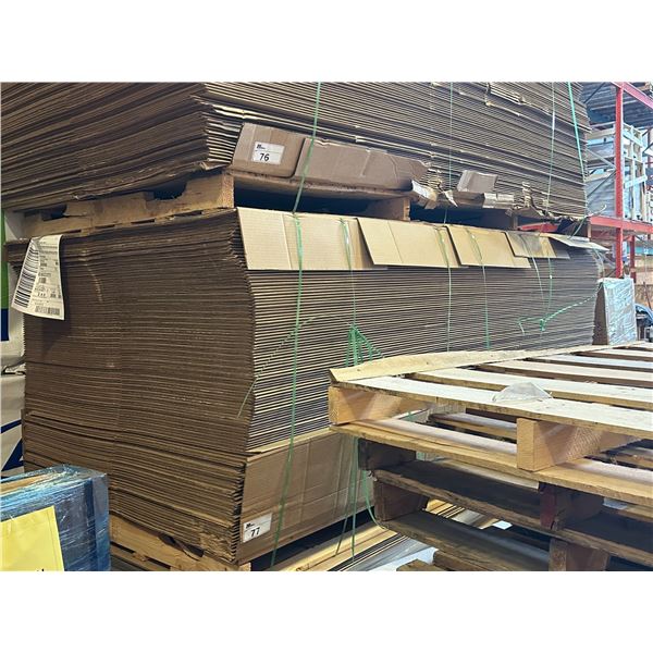 LIFT OF APPROXIMATELY 110 PCS OF 4' X 8' PACKING CARDBOARD