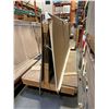 Image 2 : MOBILE WOOD A-FRAME PRODUCT STORAGE CART AND REMAINING CONTENTS