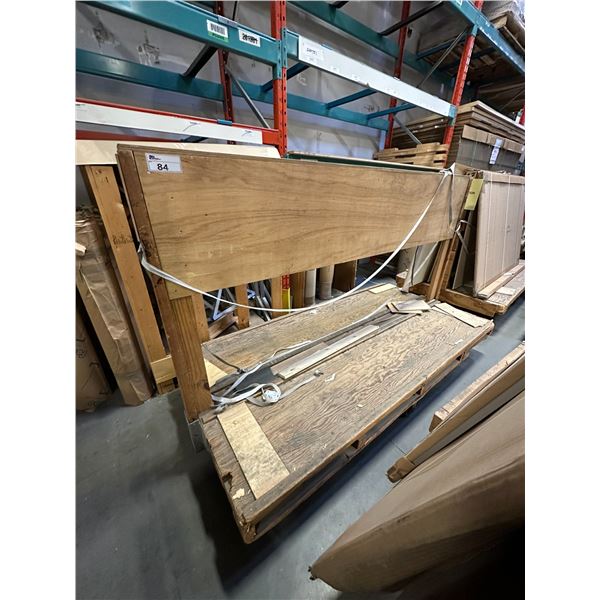 MOBILE WOOD A-FRAME PRODUCT STORAGE CART