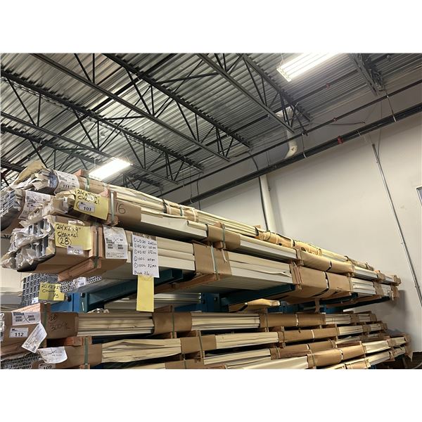 LIFT OF APPROXIMATELY 16 PCS OF ALUMINUM 24' X 2  X 4  CHANNEL