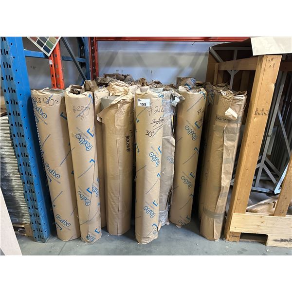 APPROXIMATELY 36 ASSORTED ROLLS OF FORBO CORK/BULLETIN MATERIAL
