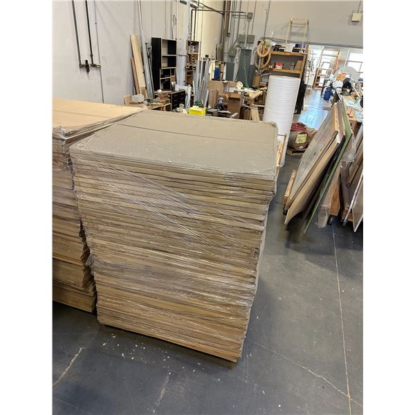 PALLET OF APPROXIMATELY 54 ALUMINUM FRAMED 4' X 4' WHITEBOARDS