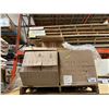 Image 1 : PALLET OF WHITE LAMINATE, WHITE TRIM AND LIQUID ADHESIVE