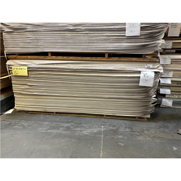 LIFT OF APPROXIMATELY 65 PCS OF 4' X 8' UNFRAMED PIN BOARD