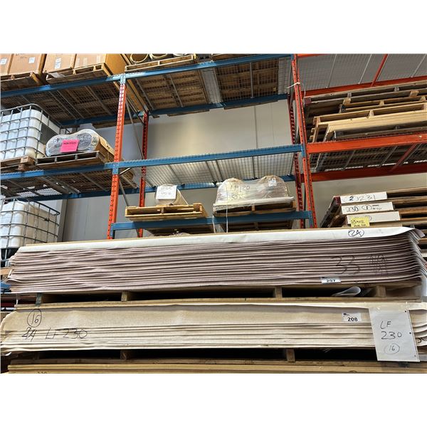 LIFT OF APPROXIMATELY 24 PCS OF 4' X 8' UNFRAMED PIN BOARD