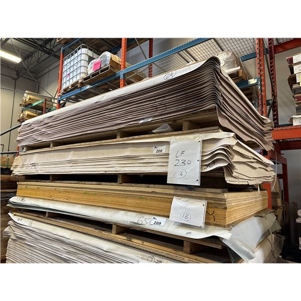 LIFT OF APPROXIMATELY 16 PCS OF 4' X 8' UNFRAMED PIN BOARD