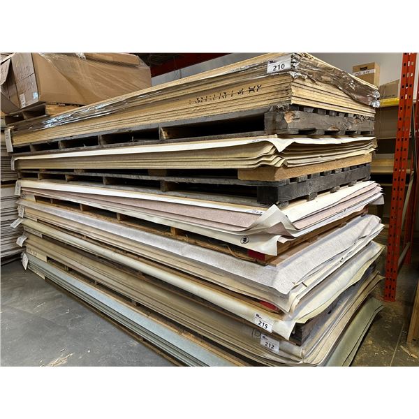 LIFT OF APPROXIMATELY 7 PCS OF 4' X 12' UNFRAMED PIN BOARD