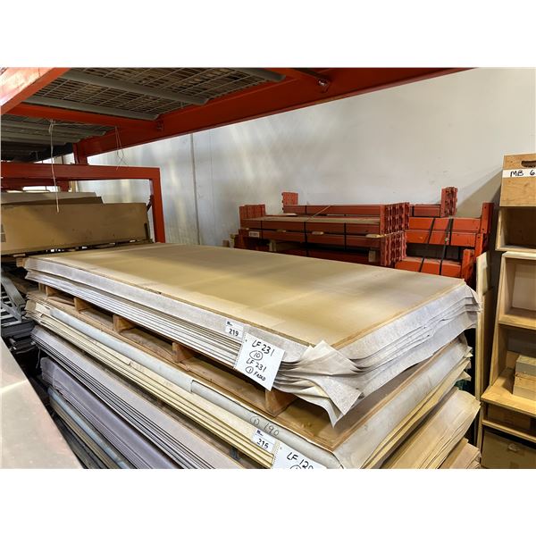 LIFT OF APPROXIMATELY 11 PCS OF 4' X 10' UNFRAMED PIN BOARD