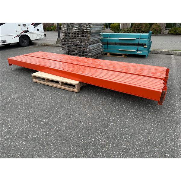 LOT OF 8 INDUSTRIAL PALLET RACK 13' CROSS BEAMS