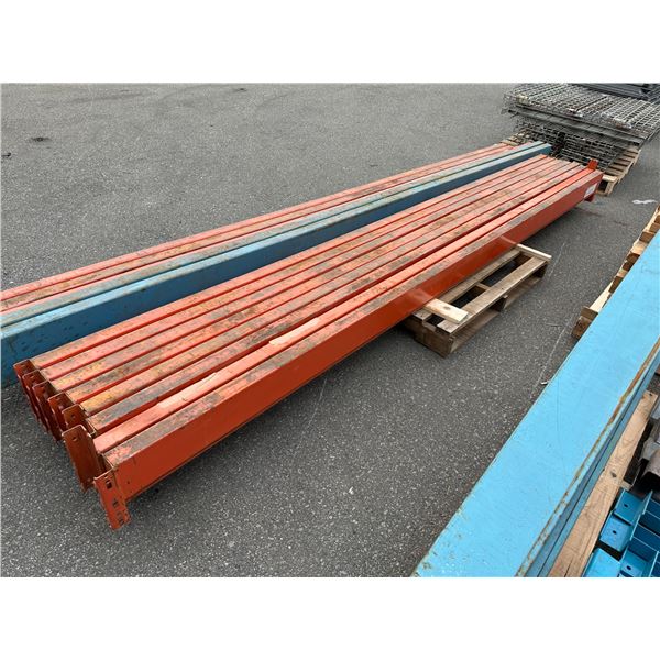 LOT OF 8 INDUSTRIAL PALLET RACKING 11.5' CROSS BEAMS