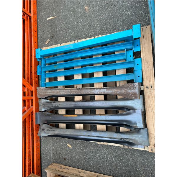 LOT OF APPROXIMATELY 130 INDUSTRIAL PALLET RACKING 42" PALLET SUPPORT BARS