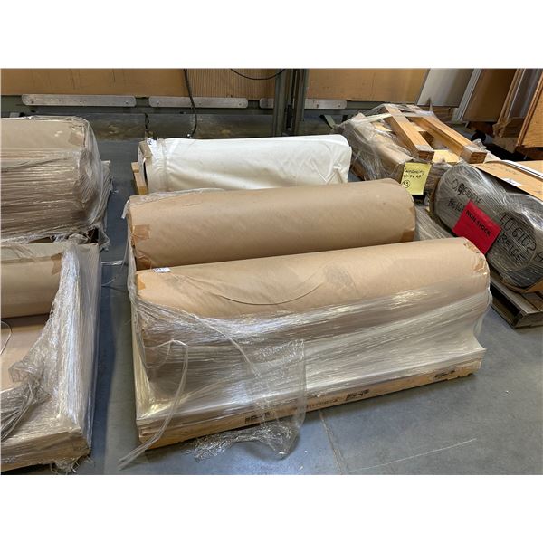 2 ROLLS OF TAN KOROSEAL LO-FLAME VINYL WALL COVERING