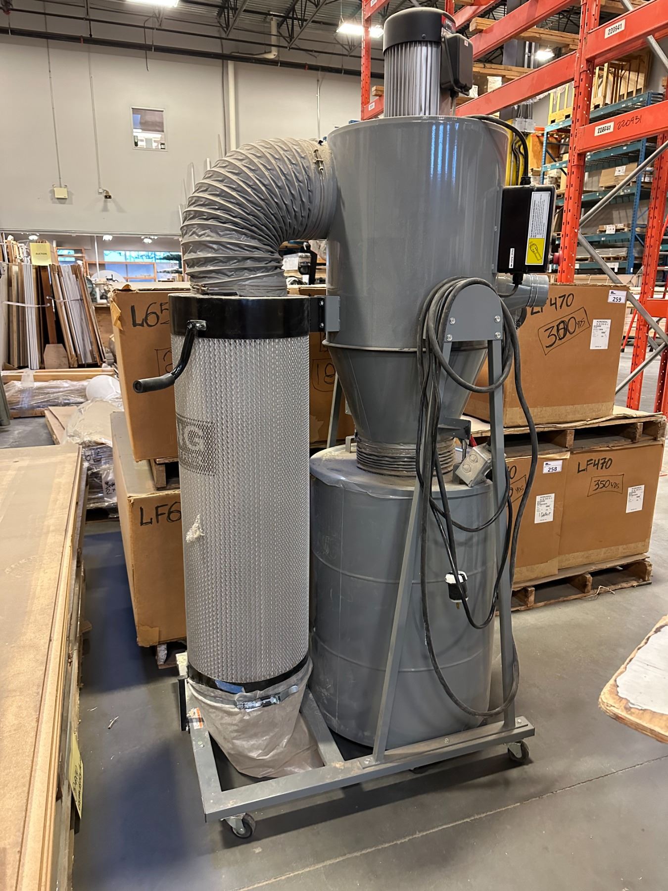 KING INDUSTRIAL KC-6300C SINGLE PHASE 220V 3HP MOBILE CYCLONE DUST ...