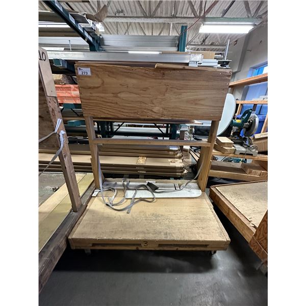 MOBILE WOOD PANEL CART