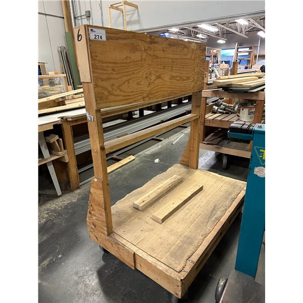 MOBILE WOOD PANEL CART