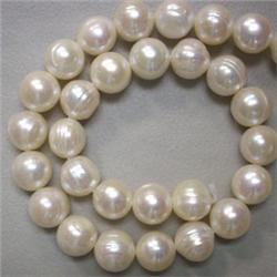 11-10.5 MM FRESH WATER PEARL STRAND - 16 INCHES - BLEMISHES VISIBLE