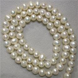 6x4.5 MM FRESH WATER PEARL STRAND - 16 INCHES