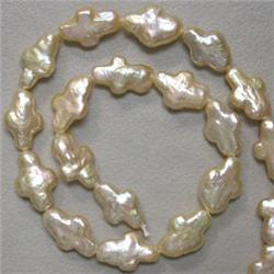 15x10 MM FRESH WATER PEARL CROSSES STRAND - 16 INCHES