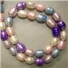 Image 1 : 10x7 MM COLORED FRESH WATER PEARL STRAND - 16 INCHES