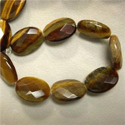20x15 MM FACETED OVAL TIGER EYE STRAND 16 INCHES