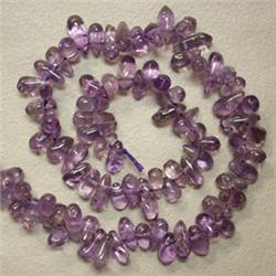 9x4 MM AMETHYST BRIOLLETES - 14 INCHES