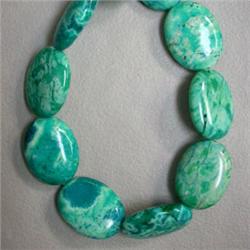 20x15 MM STABILIZED TURQUOISE STRAND 16 INCHES