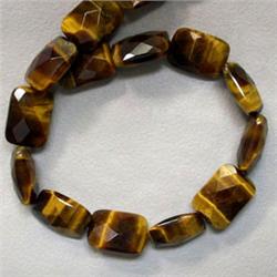 16x12 MM FACETED  TIGER EYE STRAND 16 INCHES