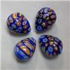 Image 1 : 20x15 MM LOT OF HAND BLOWN GLASS (MILLERIORI STYLE) BRIOLLETES - TOP DRILLED