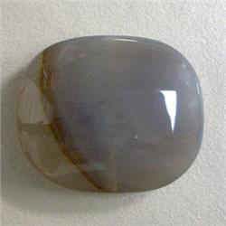 130 CTS GRAY AGATE BEAD 38x32 MM  - FULL DRILLED