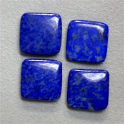 26 CTS LOT OF LAPIS LAZULI SQUARE SLABS 12x12 MM  - FULL DRILLED
