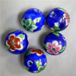 20 MM LOT OF HAND PAINTED CERAMIC BEADS - FULL DRILLED