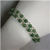 Image 1 : 5 MM TWO AVENTURINE AND QUARTZ  STRECH BRACELET