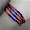 Image 1 : 4 MM FOUR MULTICOLOR SYNTHETIC QUARTZ STRECH BRACELET