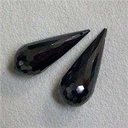 20 CTS PAIR OF CUBIC ZIRCONIA BRIOLETTE 18x7 MM - TOP DRILLED