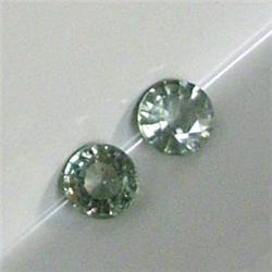 0.95 CTS PAIR OF ROUND SAPPHIRE 4.5 MM
