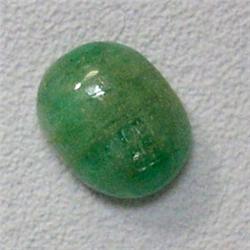 6 CTS OVAL EMERALD CABOCHON 12x10