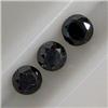 Image 1 : 1.86 CTS LOT OF 3 ROUND BLACK DIAMOND 5 MM