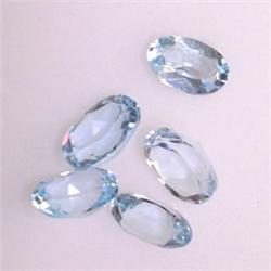 2.80 CTS LOT OF 5 OVAL AQUAMARINE 6x4 MM