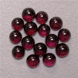 7.40 CTS LOT OF ROUND GARNET CABOCHON 4 MM