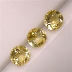 6.20 CTS LOT OF 3 ROUND BICOLOR CITRINE 8.5 MM