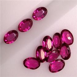 6 CTS LOT OF OVAL LAB CREATED RUBILITE 6x4 MM