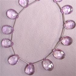 62 CTS AMETHYST TEAR DROP STRAND 14x9 MM