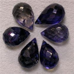 10 CTS LOT OF IOLITE BRIOLETTE 8x6 MM