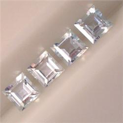 1.25 CTS LOT OF SQUARE CUT AQUAMARINE 4x4 MM