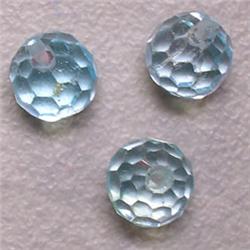 3.80 CTS LOT OF 2 FACETED TOPAZ ROUND BEADS 5 MM - HALF DRILLED